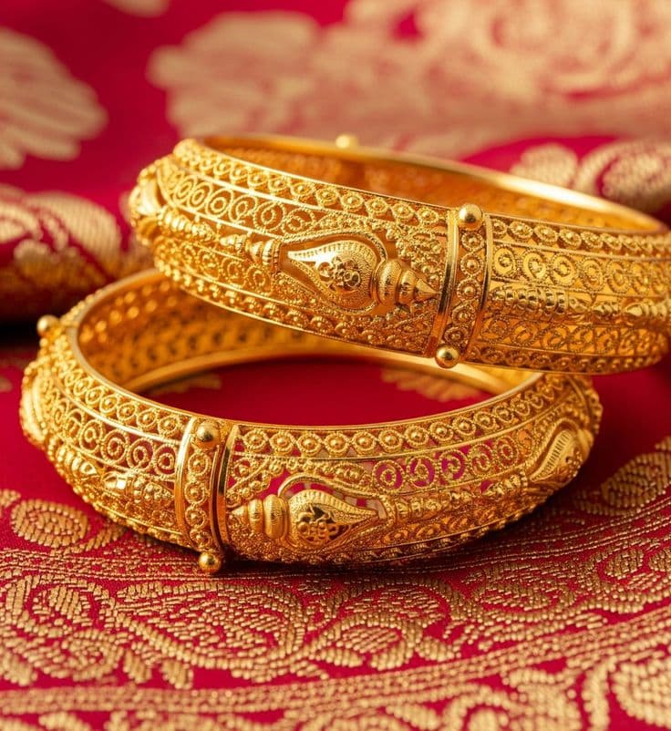 Pure gold bangles