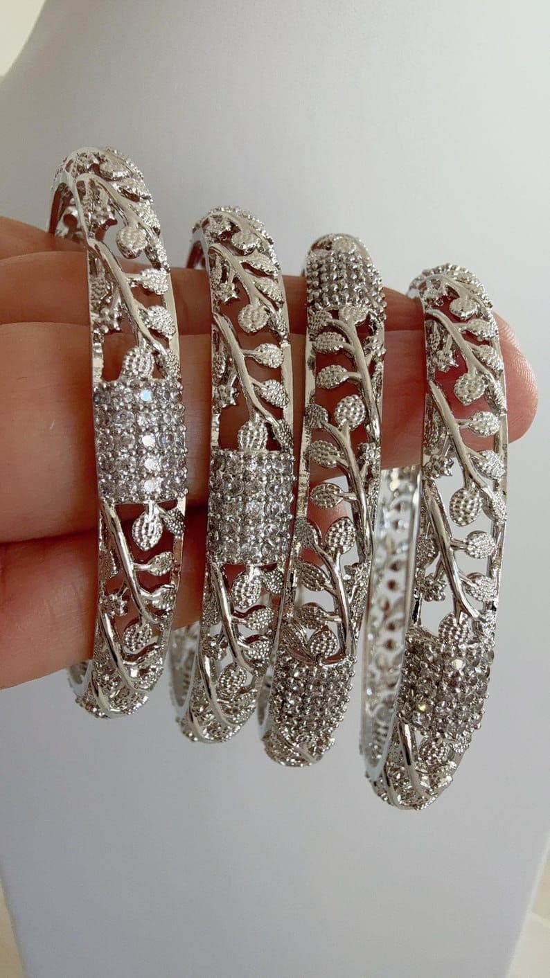 Silver bangles